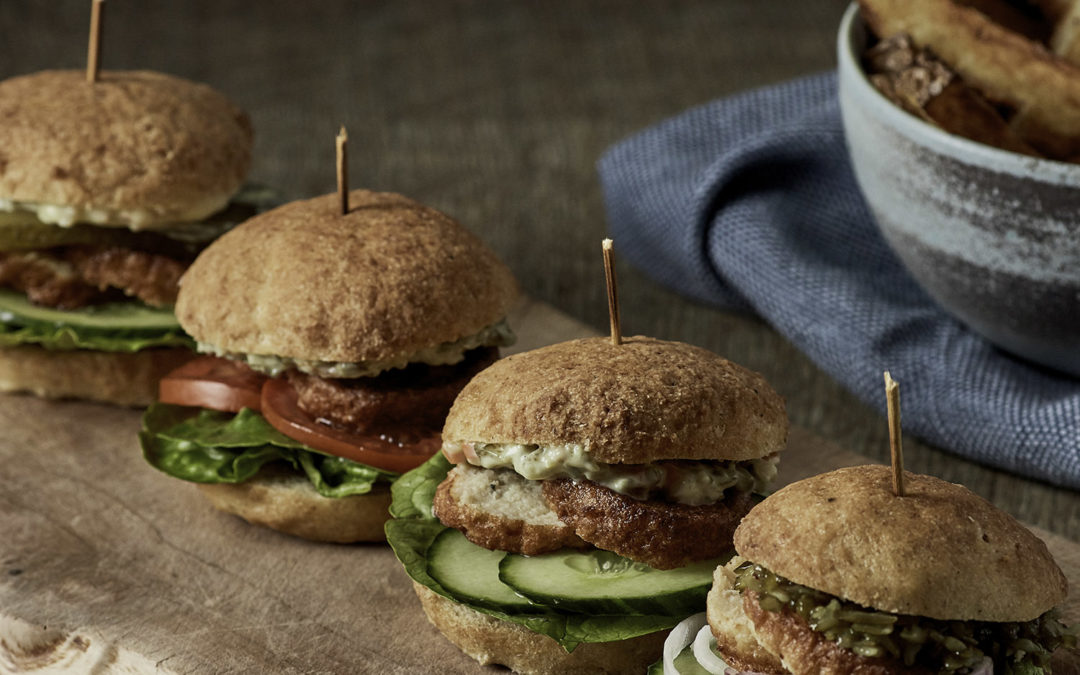 Sliders med fiskefrikadeller